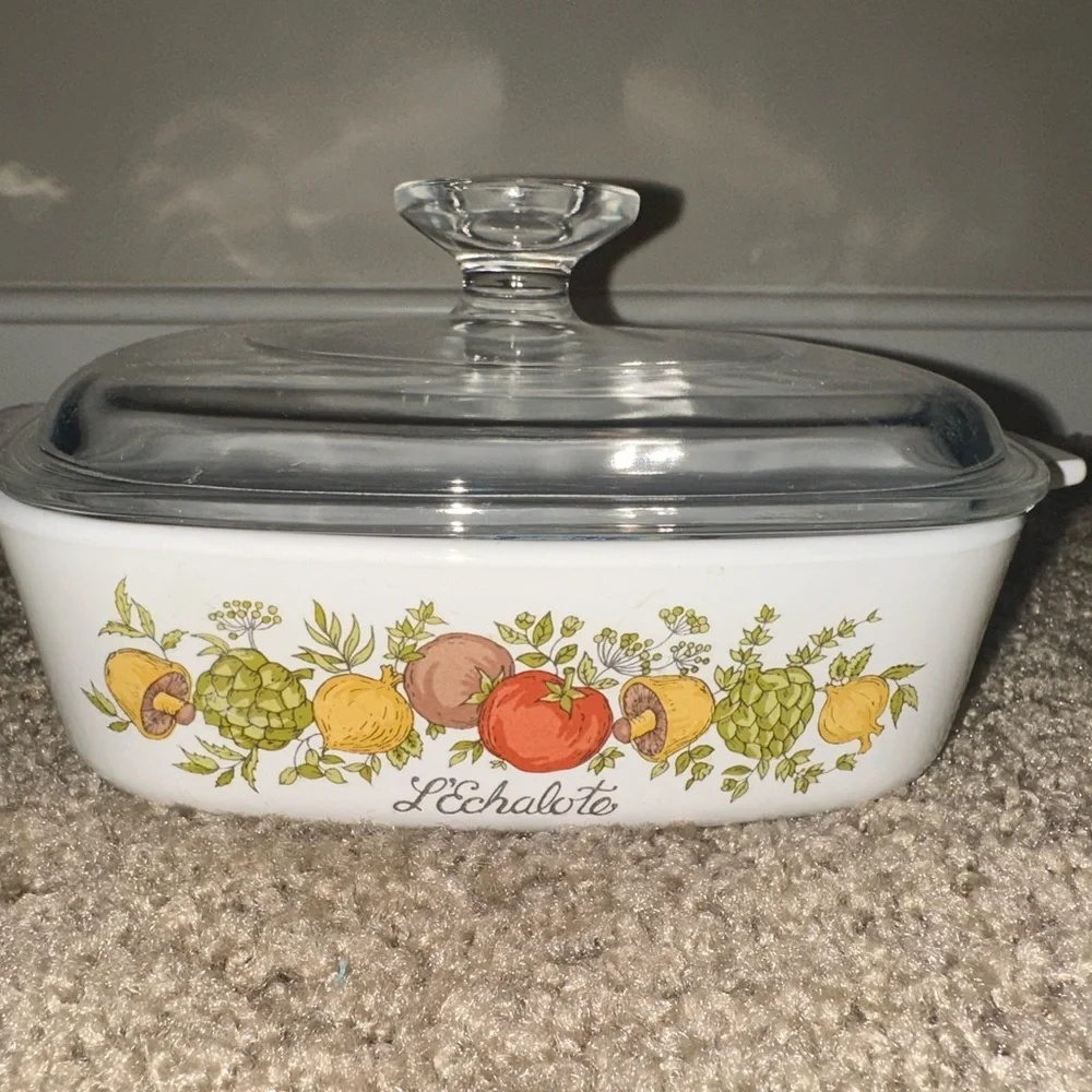 Corning Ware-‎ Spice of Life- L’Échalote 1 Quart Casserole Dish